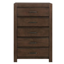 Erwan 5 Drawer Chest in Dark Walnut 1961-9