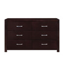 Edina 6 Drawer Dresser in Espresso-Hinted Cherry 2145-5