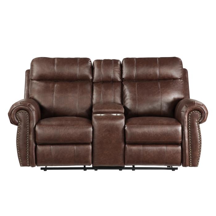 9488BR-2 - Double Reclining Love Seat with Center Console