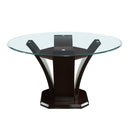 710-54 - (3)Round Dining Table, Glass Top