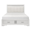 Luster (3) California King Platform Bed with Footboard Storage