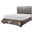 Luster (3) Eastern King Platform Bed with Footboard Storage