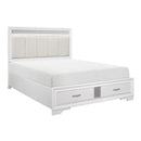Luster (3) Eastern King Platform Bed with Footboard Storage