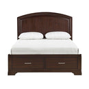 1520CH-1-Bedroom (3) Queen Platform Bed with Footboard Storage