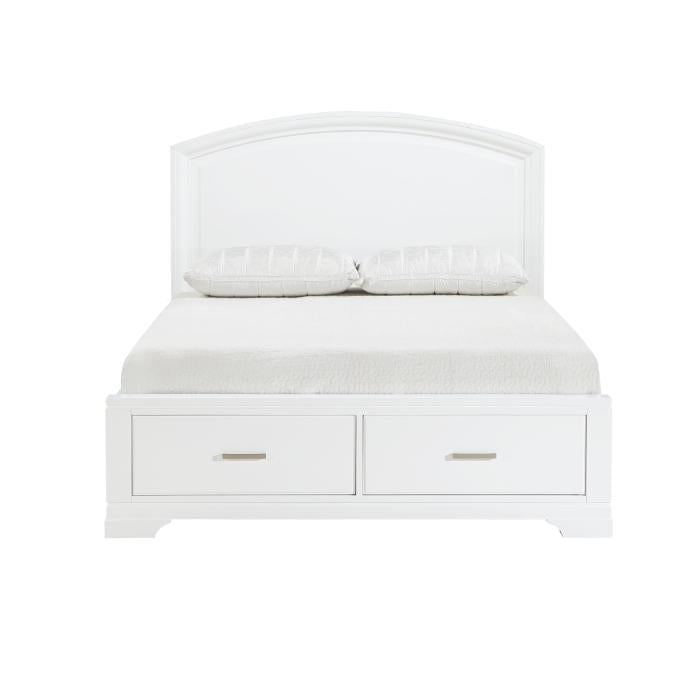 1520WH-1-Bedroom (3) Queen Platform Bed with Footboard Storage