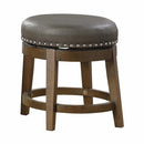 5681GRY-18 - Round Swivel Stool, Gray