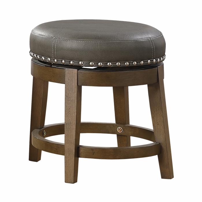 5681GRY-18 - Round Swivel Stool, Gray