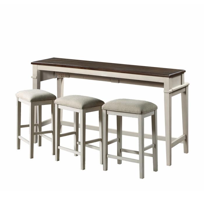 5807W - 4-Piece Pack Console Counter Height Set