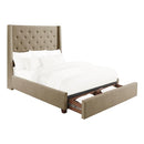 5877BR-1DW - (3)Queen Platform Bed with Storage Footboard