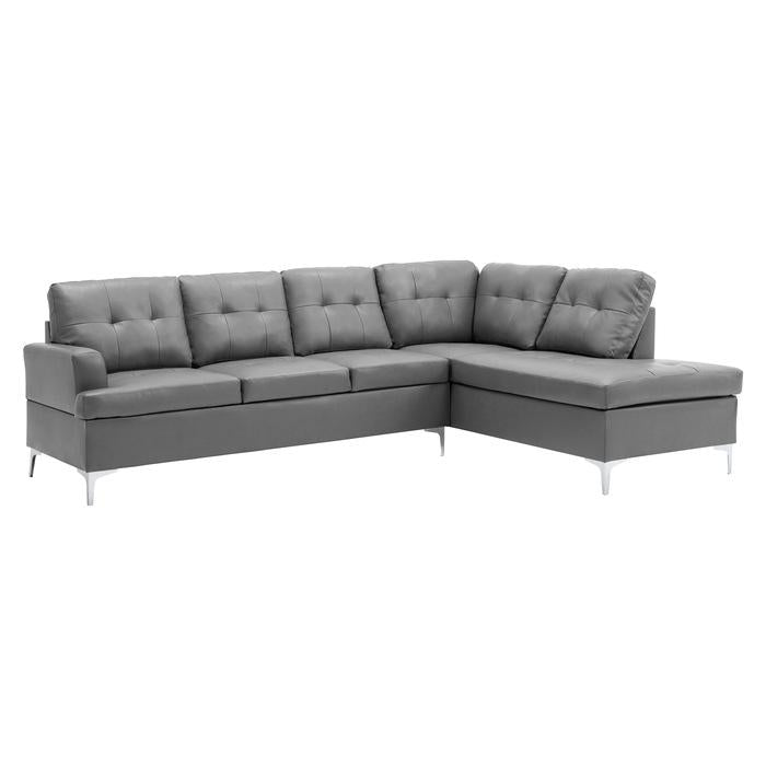 8378GRY - (2)2-Piece Sectional with Right Chaise