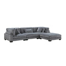 8555GY4OT - (4)4-Piece Modular Sectional with Ottoman