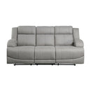 9207GRY-3 - Double Reclining Sofa