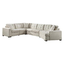 9401BEG42LRU - (4)4-Piece Sectional with Pull-out Bed and Pull-out Ottoman