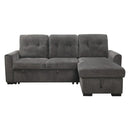 9402DGYSC - (2)2-Piece Reversible Sectional with Pull-out Bed and Hidden Storage