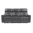9446GY-3PW - Power Double Reclining Sofa with USB Ports