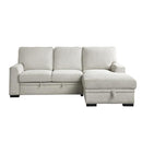 9468BE2RC2L - (2)2-Piece Sectional with Pull-out Bed and Right Chaise with Hidden Storage