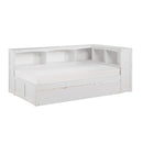 B2053BCW-1BCR - (4) Twin Bookcase Corner Bed with Twin Trundle