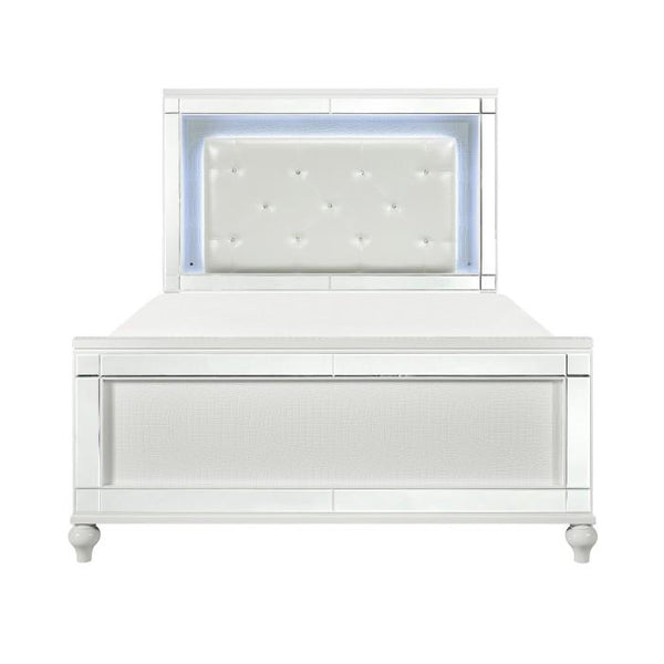 Alonza (3)California King Bed, LED Lighting