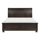 Begonia (3)California King Platform Bed with Footboard Storage