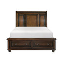 Cumberland (3)California King Sleigh Platform Bed with Footboard Storage