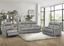 Lambent Double Reclining Chair in Silver Gray