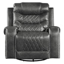 Putnam Swivel Glider Reclining Chair in Gray 9405GY-1