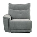 Tesoro Left Side Reclining Chair in Dark Gray 9509DG-LR