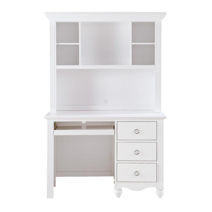 Meghan Writing Hutch/ Desk Set in White 2058WH-14
