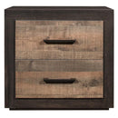 Miter Nightstand in Rustin Mahogany & Dark Ebony 1762-4