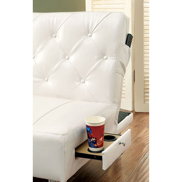 Farel Futon Sofa Red & White