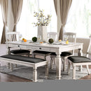 Georgia 6 Pc Dining Table Set with Bench