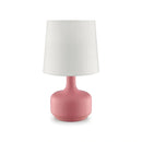 Farah Pink 17"H Matte Pink Table Lamp