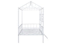 Rhonda Twin Loft Bed White, Silver, & Black